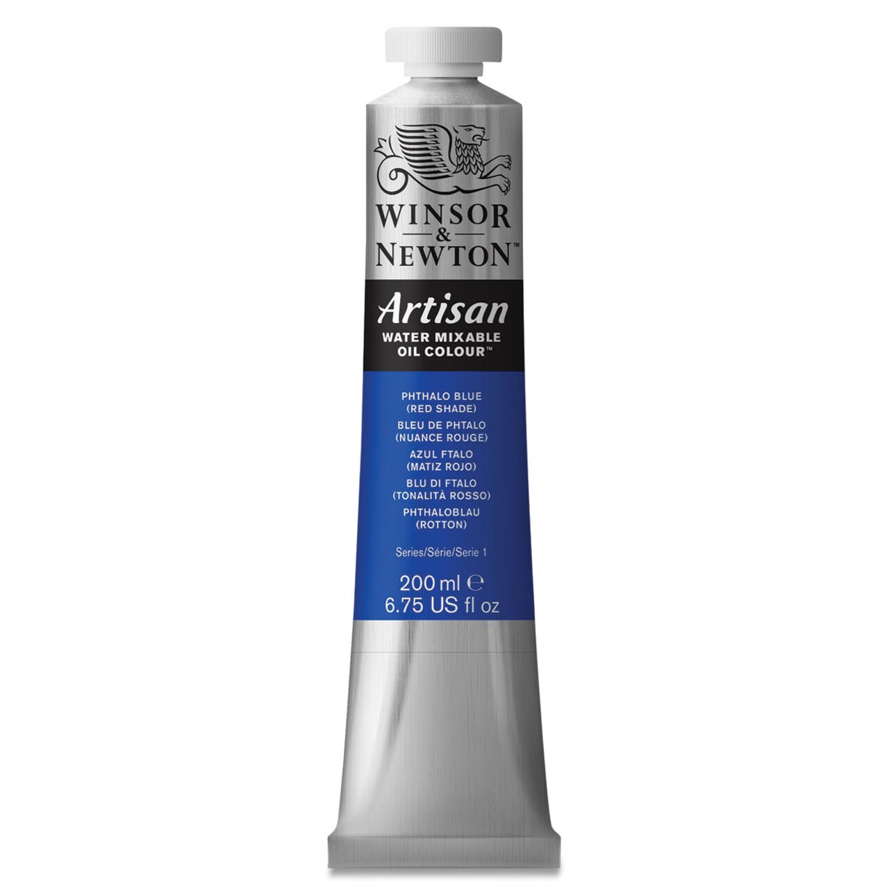 Winsor & Newton Artisan Water Mixable Oil Paint - Phthalo Blue (Red Shade), 200 ml tube